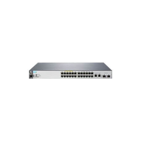 HPE Aruba 2530-24-PoE+ - Switch - Managed - 24 x 10 / 100 + 2 x Gigabit SFP + 2 x 10 / 100 / 1000 - desktop, rack-mountable, wall-mountable - PoE+ - 0