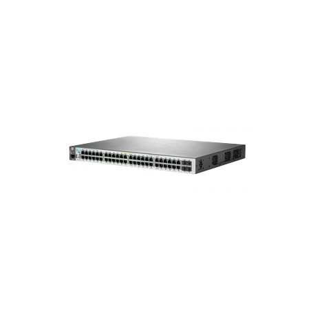 HPE Aruba 2530-48G-PoE+ - Switch - Managed - 48 x 10/100/1000 (PoE+) + 4 x Gigabit SFP - desktop, rack-mountable, wall-mountable - PoE+ - 1