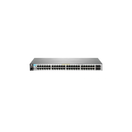 HPE Aruba 2530-48G-PoE+ - Switch - Managed - 48 x 10/100/1000 (PoE+) + 4 x Gigabit SFP - desktop, rack-mountable, wall-mountable - PoE+ - 2
