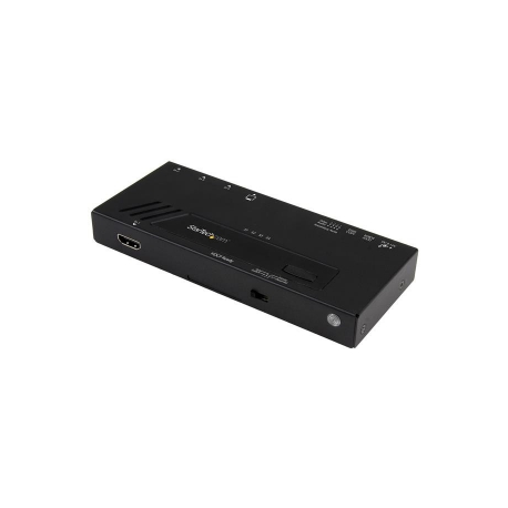 StarTech.com 4 Port HDMI Switch - 4K with Fast Switching, Auto-Sensing & Serial Control - Automatic 4x1 HDMI Video Switcher Box (VS421HD4KA) - Video / audio switch - 4 x HDMI - desktop - 6