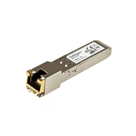 StarTech.com HPE J8177C Compatible SFP Module, 1000BASE-T, SFP to RJ45 Cat6 / Cat5e, 1GE Gigabit Ethernet SFP, RJ-45 (Copper) 100m, HPE 1810, 1820, 2530, 1Gbps Mini GBIC Transceiver SFP - Lifetime Warranty (J8177CST) - SFP (mini-GBIC) transceiver module (equivalent to: HP J8177C) - GigE - 1000Base-T - RJ-45  /  SFP (mini-GBIC) - up to 100 m - for HPE 1810, 1910, 20p 10 / 100 / 1000, 2610, 3500, 6200, Switch 8212; HPE Aruba 2530, 5406 - 0
