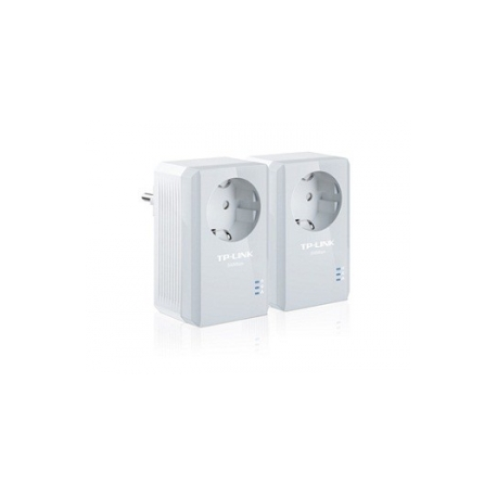 TP-Link TL-PA4010PKIT AV500+ Powerline Kit with AC Pass Through - Powerline adapter kit - HomePlug AV (HPAV) - wall-pluggable (pack of 2) - 0