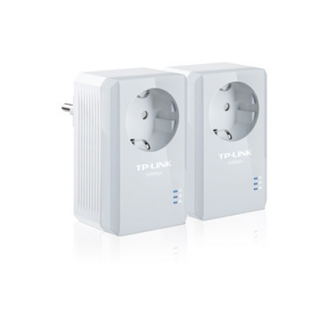 TP-Link TL-PA4010PKIT AV500+ Powerline Kit with AC Pass Through - Powerline adapter kit - HomePlug AV (HPAV) - wall-pluggable (pack of 2) - 2