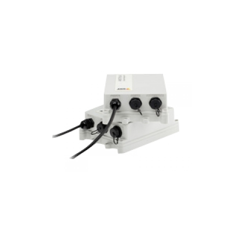 AXIS T8124-E Outdoor Midspan - PoE injector - AC 100-240 V - 60 Watt - Worldwide (excluding United States) - for AXIS P1455-LE, P1455-LE-3 License Plate Verifier Kit, Q6100-E 50 Hz; Q60 Series - 0