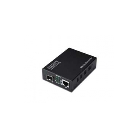 DIGITUS DN-82130 - Fibre media converter - GigE - 10Base-T, 100Base-TX, 1000Base-T - RJ-45  /  SFP (mini-GBIC) - up to 80 km - 0
