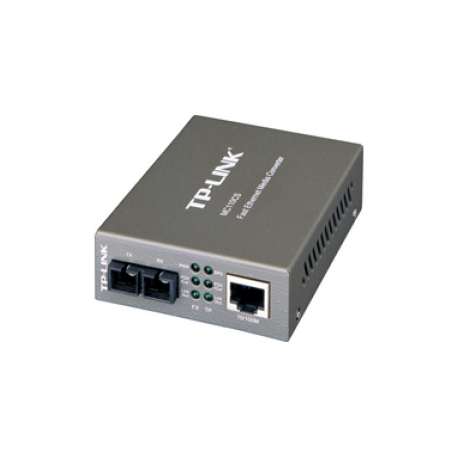 TP-LINK MC110CS - Fibre media converter - 100Mb LAN - 10Base-T, 100Base-FX, 100Base-TX - RJ-45  /  SC single-mode - up to 20 km - 1310 nm - 0
