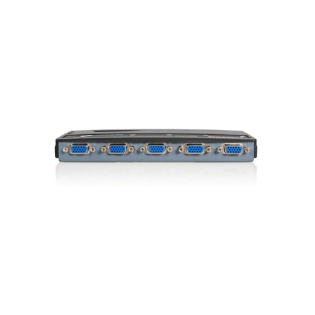 StarTech.com 4 Port Black PS / 2 KVM Switch Kit with Cables - 4 Port PS2 KVM Switch - KVM Switch with Cables - VGA KVM Switch (SV411K) - KVM switch - 4 x KVM port(s) - 1 local user - desktop - for P / N: SVECON6 - 5