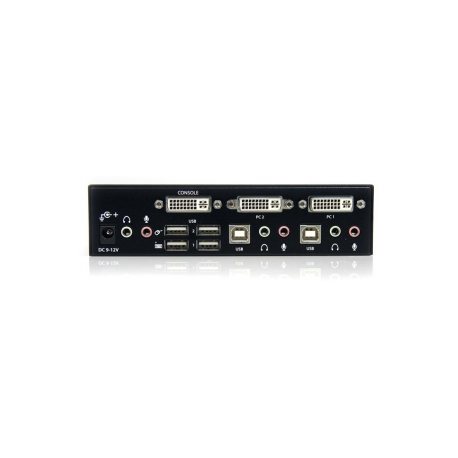 StarTech.com 2 Port DVI USB KVM Switch with Audio and USB 2.0 Hub (SV231DVIUA) - KVM  /  audio  /  USB switch - 2 x KVM  /  audio  /  USB - 1 local user - desktop - for P / N: IM12D1500P, SVA12M2NEUA, SVA12M5NA, USBDVI4N1A10, USBDVI4N1A6 - 4