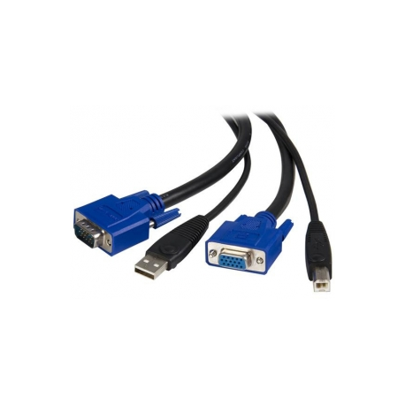 StarTech.com 10 ft 2-in-1 Universal USB KVM Cable - 10ft VGA KVM Cable - 10ft USB KVM Cable - 10ft KVM Switch Cable (SVUSB2N1_10) - Video  /  USB cable - HD-15 (VGA), USB Type B (M) to USB, HD-15 (VGA) - 3 m - for P / N: RKCOND17HD, SV231USBGB, SV231USBLC, SV431USB, SV431USBAE, SV431USBAEGB, SV431USBDDM - 5