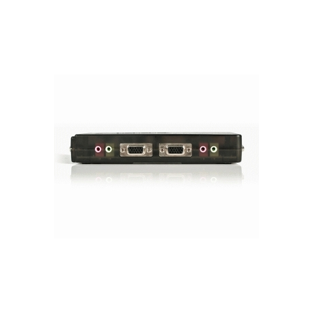 StarTech.com 4 Port Black USB KVM Switch Kit with Cables and Audio - desktop KVM Switch - VGA KVM Switch - USB KVM Switch 4 Port (SV411KUSB) - KVM  /  audio switch - 4 x KVM  /  audio - 1 local user - desktop - 1