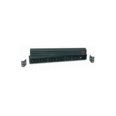 APC Basic Rack-Mount PDU - Power distribution strip (rack-mountable) - AC 208 / 230 V - input: IEC 60320 C20 - output connectors: 12 (IEC 60320 C13, IEC 60320 C19) - black - for P / N: SMTL1000RMI2UC, SMX1000C, SMX1500RM2UC, SMX1500RM2UCNC, SMX750C, SMX750CNC - 0