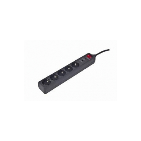 Gembird SPG5-C-15 Surge protector, 5 sockets, 4.5 m, black
