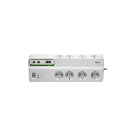 APC SurgeArrest Performance - Surge protector - AC 230 V - 2300 Watt - output connectors: 8 - Germany - white - 0