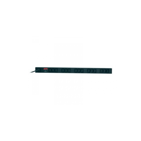 APC Basic Rack-Mount PDU - Power distribution strip (rack-mountable) - AC 208 / 230 V - 2.3 kW - input: IEC 60320 C14 - output connectors: 15 (IEC 60320 C13) - 1.98 m cord - black - for P / N: SMTL750RMI2UC, SMX1000C, SMX1500RM2UC, SMX1500RM2UCNC, SMX750C, SMX750CNC - 3