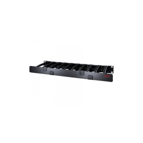 APC Horizontal Cable Manager Single-Sided with Cover - Rack cable management panel with cover - black - 1U - for P / N: SMTL1000RMI2UC, SMX1000C, SMX1500RM2UC, SMX1500RM2UCNC, SMX750C, SMX750CNC - 0