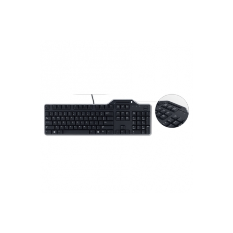 Dell Keyboard Russian (QWERTY) Dell KB-813 Smartcard Reader USB Keyboard Black Kit