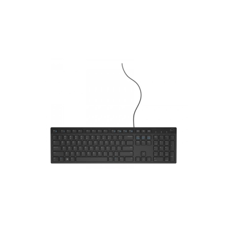 Dell KB216 - Keyboard - USB - QWERTY - Danish - black - for Inspiron 17R 57XX, 17R 7720; Latitude 7400 2-in-1, D630; OptiPlex 50XX, 5250, 90XX - 0