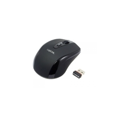 LogiLink Maus Optical Wireless 2.4 GHz Mini - Mouse - optical - 3 buttons - wireless - 2.4 GHz - USB wireless receiver - black - 0