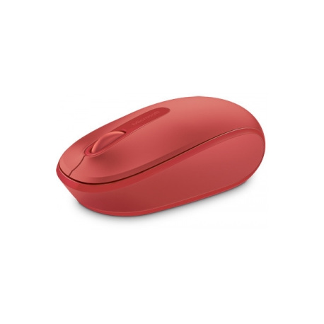 Microsoft Wireless Mobile Mouse 1850 - Mouse - right and left-handed - optical - 3 buttons - wireless - 2.4 GHz - USB wireless receiver - flame red - 3