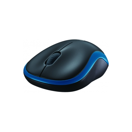 Logitech M185 - Mouse - optical - wireless - 2.4 GHz - USB wireless receiver - blue - 1