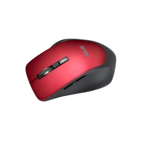 ASUS WT425 - Mouse - right-handed - optical - 6 buttons - wireless - 2.4 GHz - USB wireless receiver - dark ruby - for 15; ROG Strix G15; ROG Zephyrus G14; TUF Gaming F15; F17; FX505; TUF505; ZenBook 13; 14 - 3