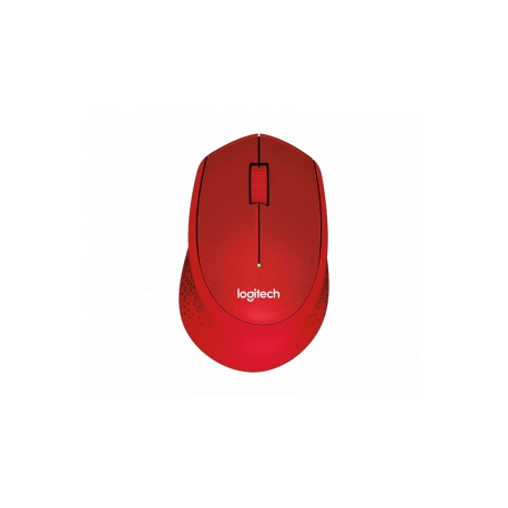 Logitech M330 SILENT PLUS - Mouse - 3 buttons - wireless - 2.4 GHz - USB wireless receiver - red - 0
