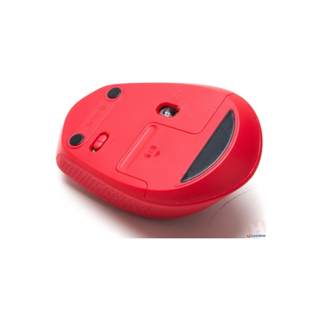 Logitech M330 SILENT PLUS - Mouse - 3 buttons - wireless - 2.4 GHz - USB wireless receiver - red - 3