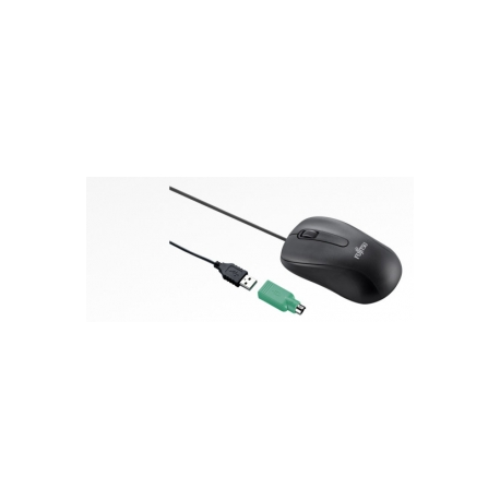Fujitsu M530 - Mouse - right and left-handed - laser - 3 buttons - wired - PS / 2, USB - black - OEM - for Celsius H7510, J5010, W5010; ESPRIMO D7010, D7011, D9010, D9011, G9010, K5010 / 24, P9910 - 1