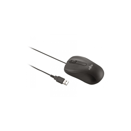 Fujitsu M520 - Mouse - right and left-handed - optical - 3 buttons - wired - USB - black - for Celsius H7510, J5010, W5010; ESPRIMO D7010, D7011, D9010, D9011, G9010, K5010 / 24, P9910 - 0