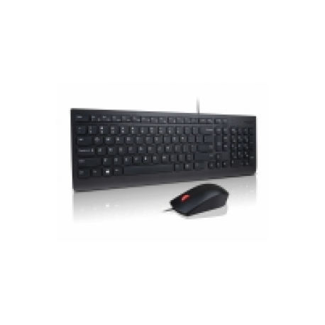 Lenovo Essential Wired Combo - Keyboard and mouse set - USB - US with Euro symbol - for ThinkCentre M80t Gen 3; ThinkCentre neo 50; ThinkPad T14s Gen 3; V50t Gen 2-13 - 1