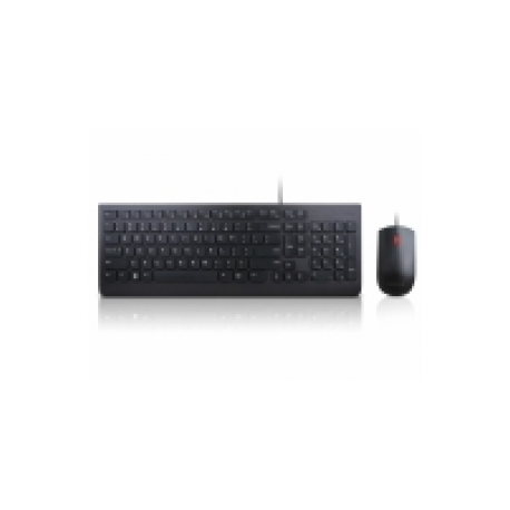 Lenovo Essential Wired Combo - Keyboard and mouse set - USB - Finnish - for ThinkCentre M80t Gen 3; ThinkCentre neo 50; ThinkPad T14s Gen 3; V50t Gen 2-13 - 0