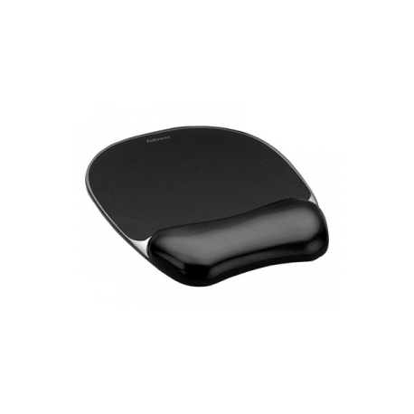 Fellowes Gel Crystals - Mouse pad with wrist pillow - black - 0