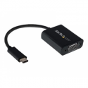 StarTech.com USB-C to VGA Adapter - Black - 1080p - Video Converter For Your MacBook Pro - USB C to VGA Display Dongle (CDP2VGA) - USB  /  VGA adapter - USB-C (M) to HD-15 (VGA) (F) - USB 3.1 Gen 1  /  Thunderbolt 3 - 18 m - USB power, 1920 x 1200 (WUXGA) support - black - for P / N: BNDTB10GI, BNDTB210GSFP, BNDTB410GSFP, BNDTB4M2E1, BNDTBUSB3142, TB4CDOCK