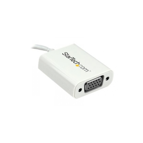 StarTech.com USB-C to VGA Adapter - White - 1080p - Video Converter For Your MacBook Pro / Projector / VGA Display (CDP2VGAW) - USB / VGA adapter - USB-C (M) to HD-15 (VGA) (F) - USB 3.1 Gen 1 / Thunderbolt 3 - 17.5 m - USB power, 1920 x 1200 (WUXGA) support - white - for P / N: TB3DK2DPPD, TB3DK2DPPDUE, TB3DK2DPW, TB3DK2DPWUE, TB3DKDPMAW, TB3DKDPMAWUE - 2