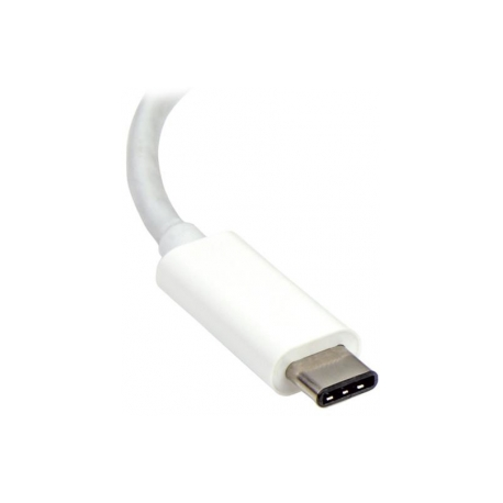 StarTech.com USB-C to VGA Adapter - White - 1080p - Video Converter For Your MacBook Pro / Projector / VGA Display (CDP2VGAW) - USB / VGA adapter - USB-C (M) to HD-15 (VGA) (F) - USB 3.1 Gen 1 / Thunderbolt 3 - 17.5 m - USB power, 1920 x 1200 (WUXGA) support - white - for P / N: TB3DK2DPPD, TB3DK2DPPDUE, TB3DK2DPW, TB3DK2DPWUE, TB3DKDPMAW, TB3DKDPMAWUE - 4