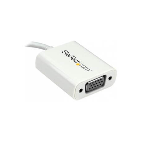 StarTech.com USB-C to VGA Adapter - White - 1080p - Video Converter For Your MacBook Pro / Projector / VGA Display (CDP2VGAW) - USB / VGA adapter - USB-C (M) to HD-15 (VGA) (F) - USB 3.1 Gen 1 / Thunderbolt 3 - 17.5 m - USB power, 1920 x 1200 (WUXGA) support - white - for P / N: TB3DK2DPPD, TB3DK2DPPDUE, TB3DK2DPW, TB3DK2DPWUE, TB3DKDPMAW, TB3DKDPMAWUE - 5