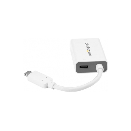 StarTech.com USB C to HDMI 2.0 Adapter with Power Delivery, 4K 60Hz USB Type-C to HDMI Display / Monitor Video Converter, 60W PD Pass-Through Charging Port, Thunderbolt 3 Compatible, Black - USB-C Display Adapter (CDP2HDUCP) - Adapter - USB-C male to HDMI, USB-C (power only) female - black - USB Power Delivery (60W), 4K60Hz (4096 x 2160) support - 2