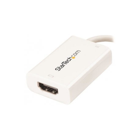 StarTech.com USB C to HDMI 2.0 Adapter with Power Delivery, 4K 60Hz USB Type-C to HDMI Display / Monitor Video Converter, 60W PD Pass-Through Charging Port, Thunderbolt 3 Compatible, Black - USB-C Display Adapter (CDP2HDUCP) - Adapter - USB-C male to HDMI, USB-C (power only) female - black - USB Power Delivery (60W), 4K60Hz (4096 x 2160) support - 3