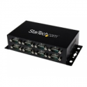 StarTech.com 8 Port USB to Serial RS232 Adapter - Wall Mount - Din Rail - COM Port Retention - FTDI USB to DB9 RS232 Hub (ICUSB2328I) - Serial adapter - USB 2.0 - RS-232 x 8 - black