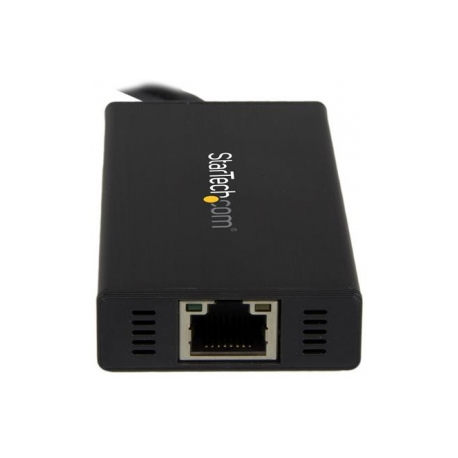 StarTech.com USB 3.0 Hub with Gigabit Ethernet Adapter - 3 Port - NIC - USB Network  /  LAN Adapter - Windows & Mac Compatible (ST3300GU3B) - Hub - 3 x SuperSpeed USB 3.0 + 1 x 10 / 100 / 1000 - desktop - for P / N: PEXUSB3S2EI, PEXUSB3S42, PEXUSB3S7, SVA5H2NEUA - 2