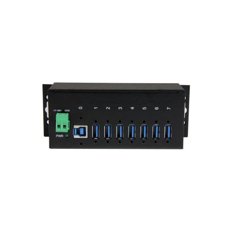 StarTech.com 7 Port Industrial USB 3.0 Hub - ESD Protection - Hub - 7 x SuperSpeed USB 3.0 - DIN rail mountable, wall-mountable - DC power - for P / N: ITB20D3250, USB312SAT3CB, USB315CB2M, USBLT1MWS, USBLT2MBR, USBLTM1MBK, USBLTM1MWH - 2