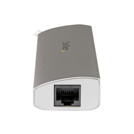 StarTech.com 3-Port USB 3.0 Hub with Gigabit Ethernet - Up to 5Gbps - Portable USB Port Expander with Built-in Cable (ST3300G3UA) - Hub - 3 x SuperSpeed USB 3.0 + 1 x 10 / 100 / 1000 - 4