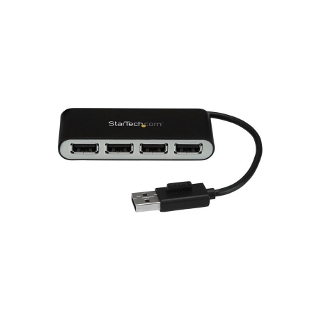 StarTech.com 4 Port USB 2.0 Hub - USB Bus Powered - Portable Multi Port USB 2.0 Splitter and Expander Hub - Small Travel USB Hub (ST4200MINI2) - Hub - 4 x USB 2.0 - desktop - 7