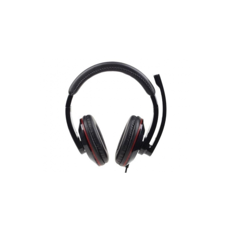 Gembird MHS-001 - Headset - full size - wired - glossy black - 1