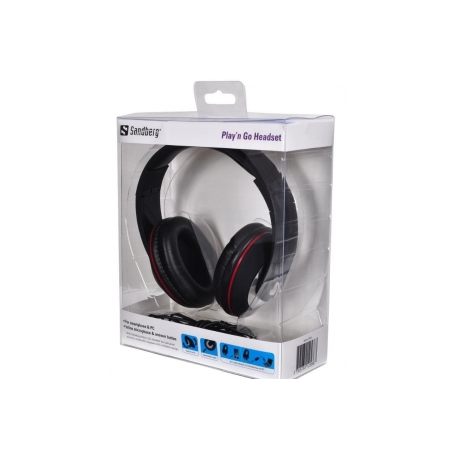 Sandberg Play'n Go - Headset - full size - wired - black - 2