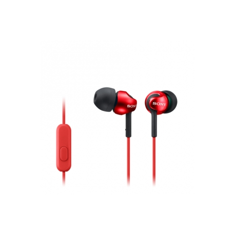 Sony MDR-EX110AP - Earphones with mic - in-ear - wired - 3.5 mm jack - red - 0
