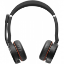 Jabra Evolve 75 MS Stereo - Headset - on-ear - Bluetooth - wireless - active noise cancelling - USB - Certified for Skype for Business