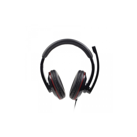 Gembird MHS-U-001 - Headset - full size - wired - glossy black - 0