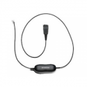 Jabra Smart Cord - Headset cable - black - for Cisco IP Phone 78XX; BIZ 2300; Mitel 74XX; Dialog 42XX, 44XX, 5446; Snom 71X