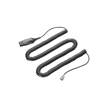 Poly HIS Adapter Cable - Headset cable - Quick Disconnect male - coiled - for AVAYA 96XX; Definity 9631; one-X Deskphone Edition 96XX - 0